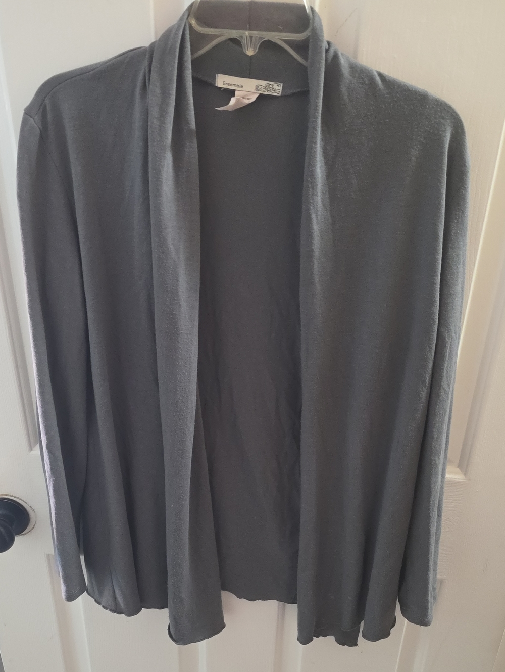 Ensemble Gray Open-Front Cardigan